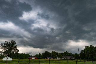 Dramatic sky. Then we got on Route 57 to reposition - a tactical mistake, given we couldn't get off the divided highway when we DID see a tornado!