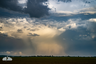 The storms sped away from us, so we stopped to enjoy sunset west of Bell City, Missouri.