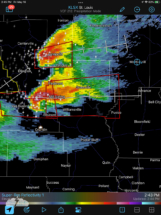 The radar looked promising as we approached the storms.