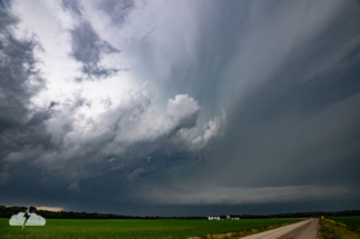 South of Zadock, Alethea and I found a clearing and watched the storm approach.