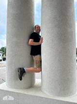 ... while Dave experiments with physics.
