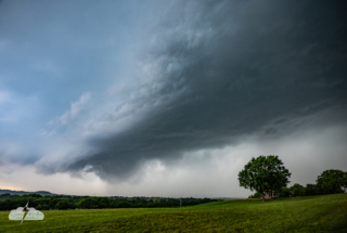 The storm had big hail that we avoided, and it looked mushy.