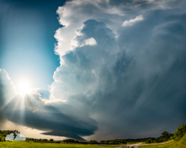 West of Graford, northeast of Possum Kingdom Lake, the storm became extraordinarily beautiful.