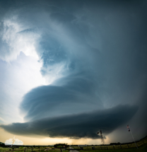 Multiple images stitched together show the updraft.