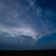 Last look at the storms we'd left, close to dark. Some days go like this. Onward!