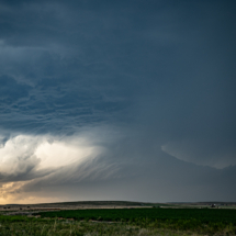 South of Yuma, we eyed the cell that had produced the tornado - as it weakened.