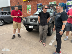 Our group paused in Seiling, Oklahoma, to keep an eye on the data.