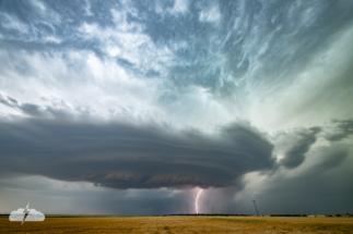 Evolving storm structure at 8:18 p.m.