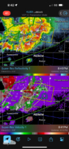 Radar at 8:42 p.m.