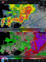 The storms had gotten messy at 9:02 p.m.