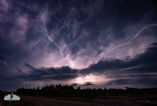 A pretty lightning crawler just after 11 p.m. CDT.