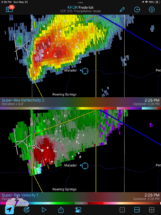 The storm shaped up nicely on radar.