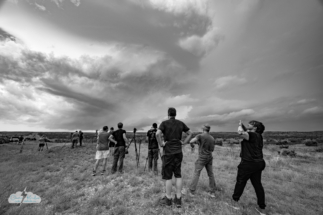 A lot of chasers flocked to it. Our crew is in the foreground.