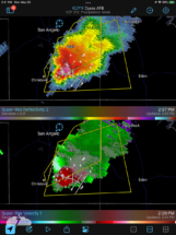 As we approached San Angelo, we were caught out of position on the rotating storm.