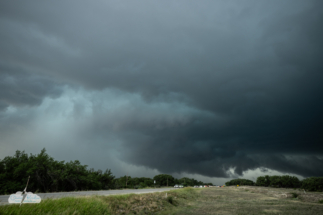 ... but it also had big hail and a bunch of chasers who put us in danger of getting stuck in traffic.