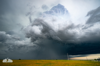 The rotating storm evolved.