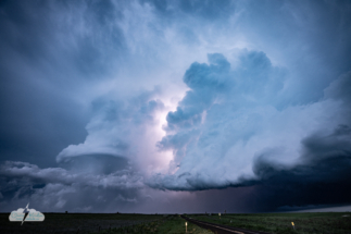 Lightning sparked in the storm.