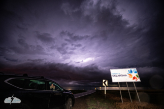 Once again at the Oklahoma border, we paused to catch some lightning and end the chase.