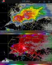 Radar at 4:49 p.m. CDT.