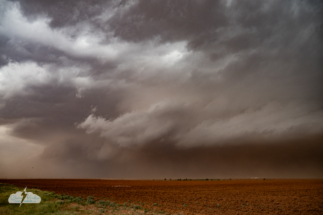 6:13 p.m. A tornado was reported four minutes before this, but good luck seeing it! It might be in there.
