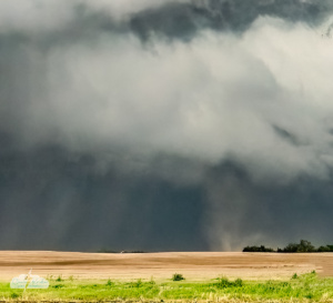 A cropped image of the St. Libory tornado in progress. I've removed distracting power lines from the image.