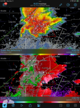 Our position as seen in the blue circle on the radar.