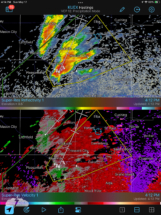 Radar of the growing storms.