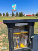 We stopped at the giant Van Gogh painting in Goodland on May 16. I was pleased to see a LIttle Free Library.