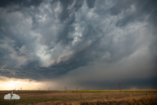 We finally got to the south end of the storms, south of Seibert, Colorado.