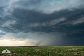 Apparent gustnado under the storm.