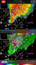 Radar at 2:32 p.m. central shows the tornado-warned storm. Radar at 2:32 p.m. central shows the tornado-warned storm.