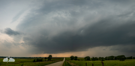 A panorama of the storm. A panorama of the storm.