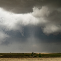 As we followed the storm east, we tried to navigate around the hail.