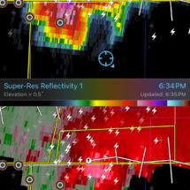 The radar showed a lot going on, but visibility was poor. Still, it was an exciting day.