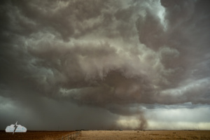 Dust spins under the storm.