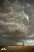 A turbulent storm! We weren't sure it was a tornado at first.