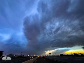 Wild skies on the way north into Amarillo.
