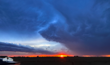 A glimpse of the sunset.