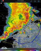 A couple of cells in front of the haboob disrupted it a bit, but the storm was still crashing southeast. A couple of cells in front of the haboob disrupted it a bit, but the storm was still crashing southeast.