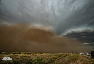 Bill and other chasers film the incoming haboob. Bill and other chasers film the incoming haboob.