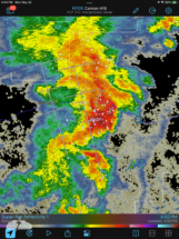 Radar shows the messy but electrical cluster of storms. Radar shows the messy but electrical cluster of storms.