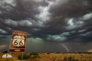 Lightning at Route 66 near San Jon, shot with the Nikon.