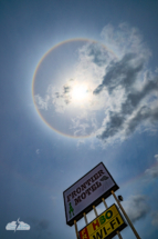 Sun halo with circumhorizontal arc in Roswell, New Mexico, May 26, 2026. Photo by Chris Kridler Sun halo with circumhorizontal arc in Roswell, New Mexico, May 26, 2026. Photo by Chris Kridler