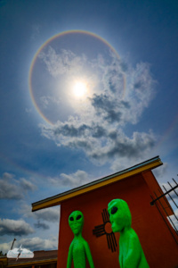 Alien life - sun halo with circumhorizontal arc in Roswell, New Mexico, May 26, 2026. Photo by Chris Kridler