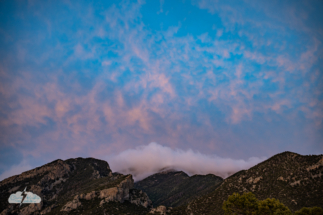Delicate pink after sunset.