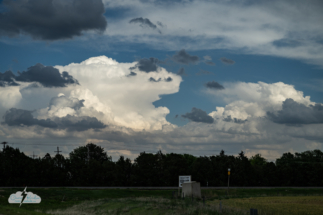 Storms spotted from Seibert, Colorado, on our way east.
