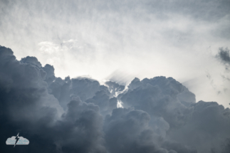 Clouds high and low.