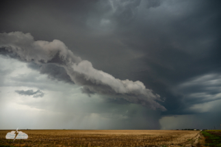 We booked east. Several miles north of Levant, we caught a ragged and dramatic shelf.