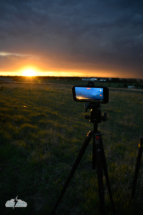 I shot video as the sun set.