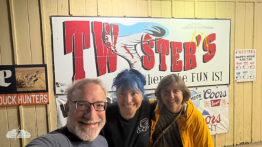 We met up again with Jason. The restaurant wasn't serving food this late, but we loved the sign!